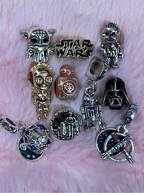 10 Disney Star Wars Bead Charm Bundle Set - Not Pandora